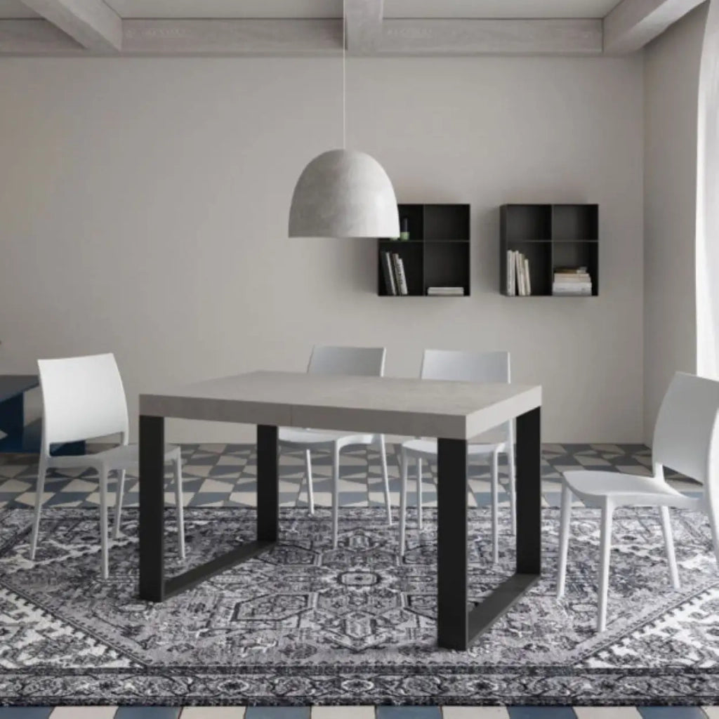 Tavolo allungabile 140/400x90 cm Tecno cashmere gambe antracite