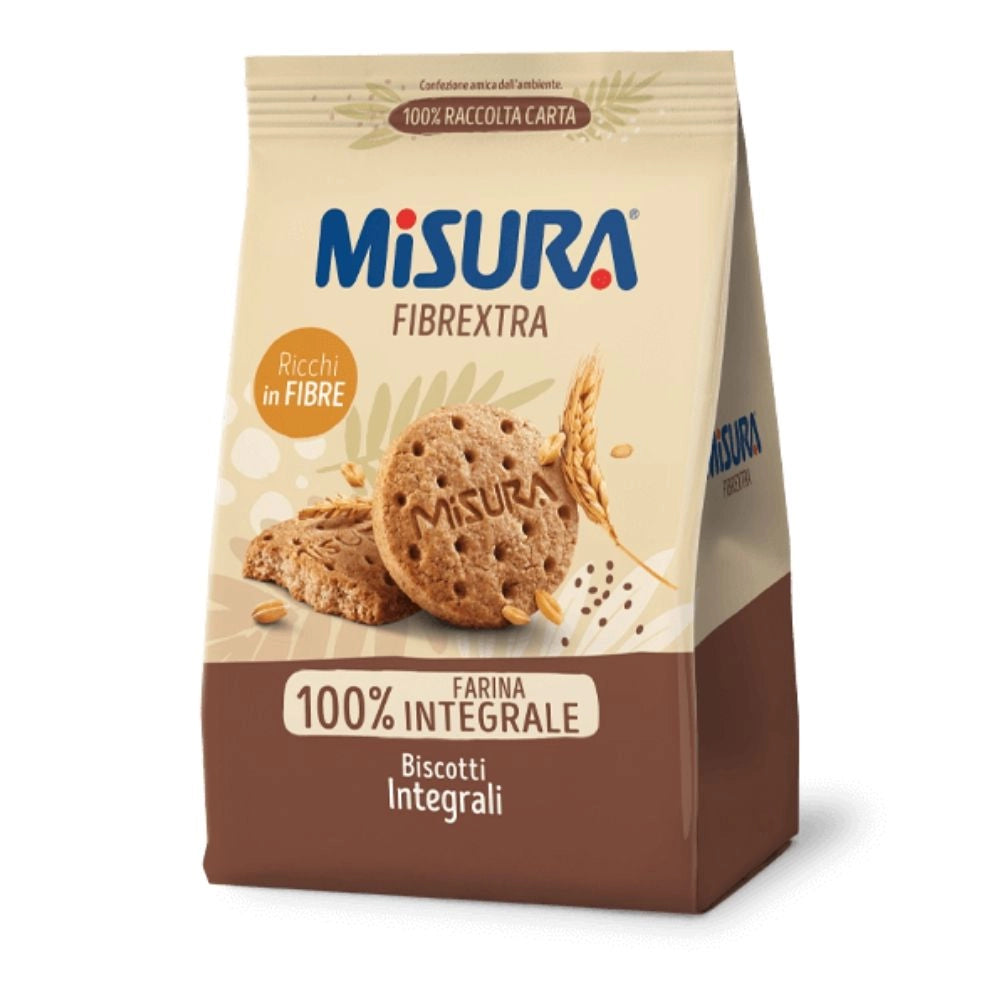 Misura fibrextra biscotti integrali farina 100% integrale in confezione da 330 grammi