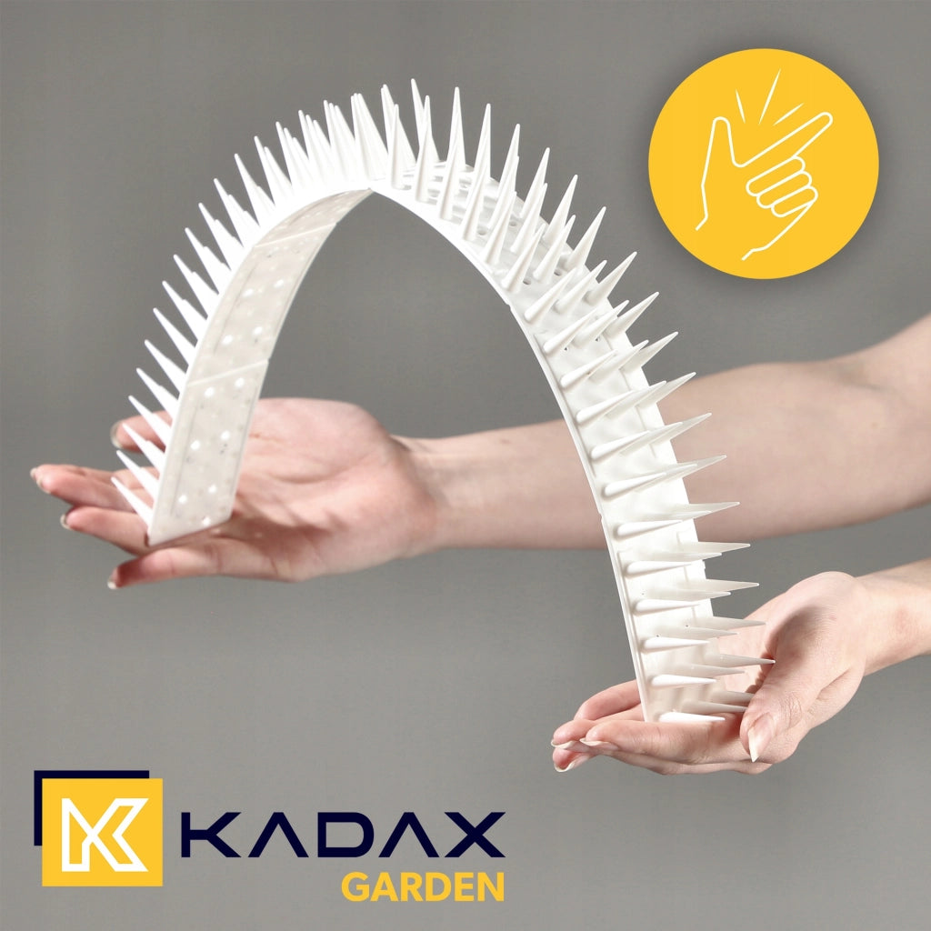 Punte anti-piccioni KADAX, 51 cm, in plastica densa e resistente, confezione da 12 pezzi.