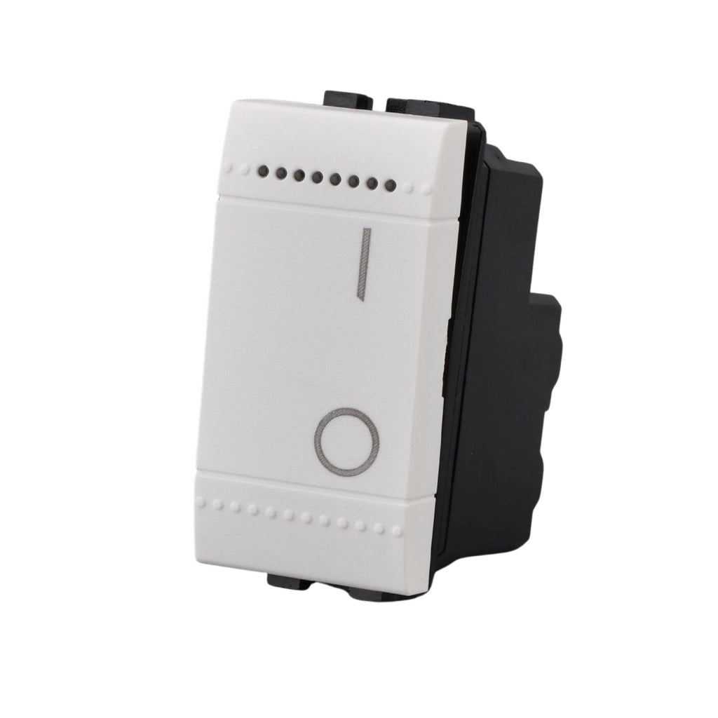 Interruttore Bipolare 2P 16A 220V MBL Bianco 1M Compatibile Bticino Living Light Illuminabile BLB0402