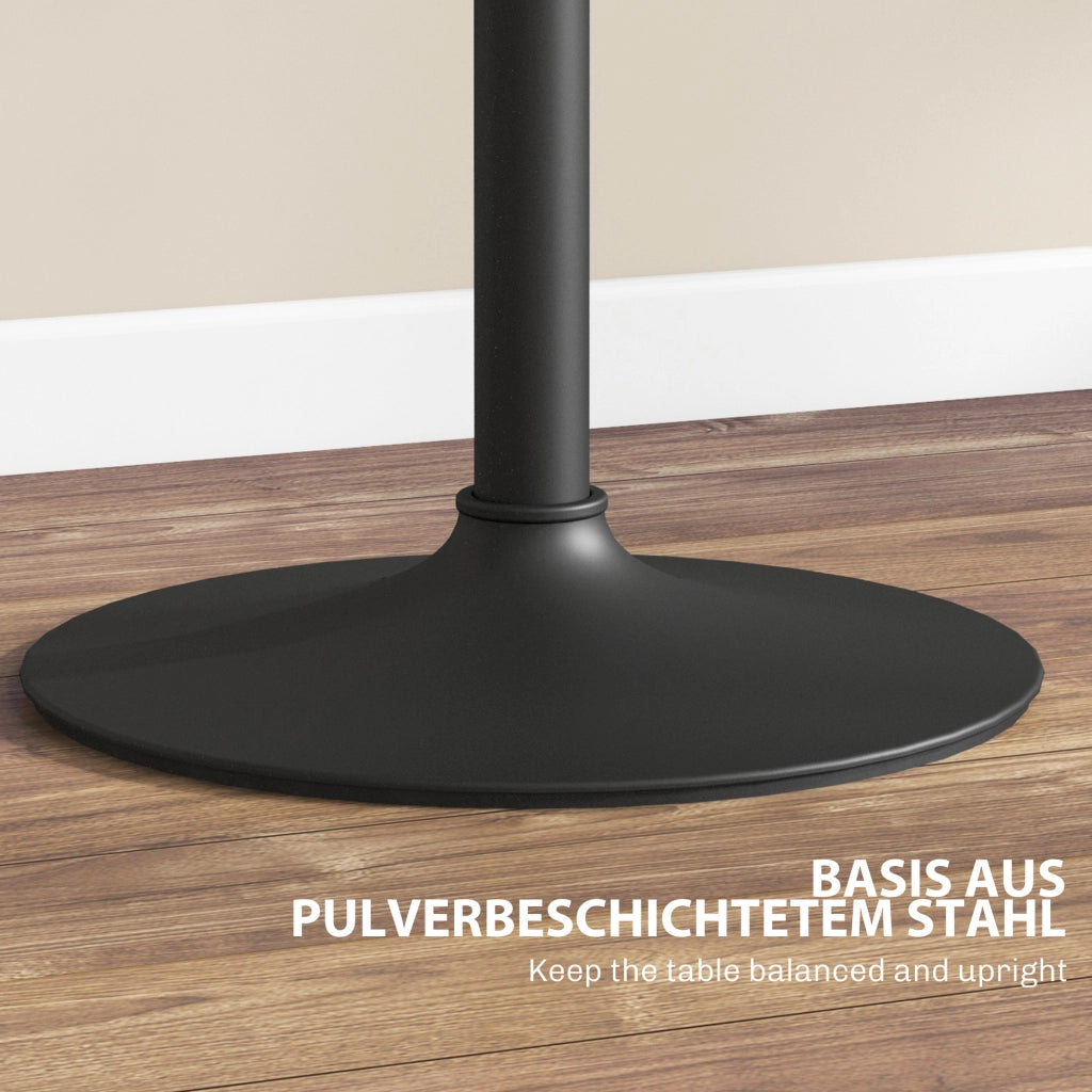 Tavolino bar ¨C zephmum ¨C Nero, Marmo effetto, 60x60x68-93.5 cm