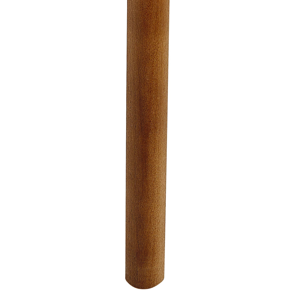 Set di 2 sedie Tessuto poliestere color talpa Gambe in legno massello scuro Imbottitura verticale Schienale curvo