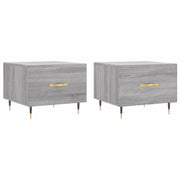 2 pz Tavolini salotto | Tavolino da caff¨¨ | Tavolino da Soggiorno Grigio Sonoma 50x50x40cm Legno Multistrato