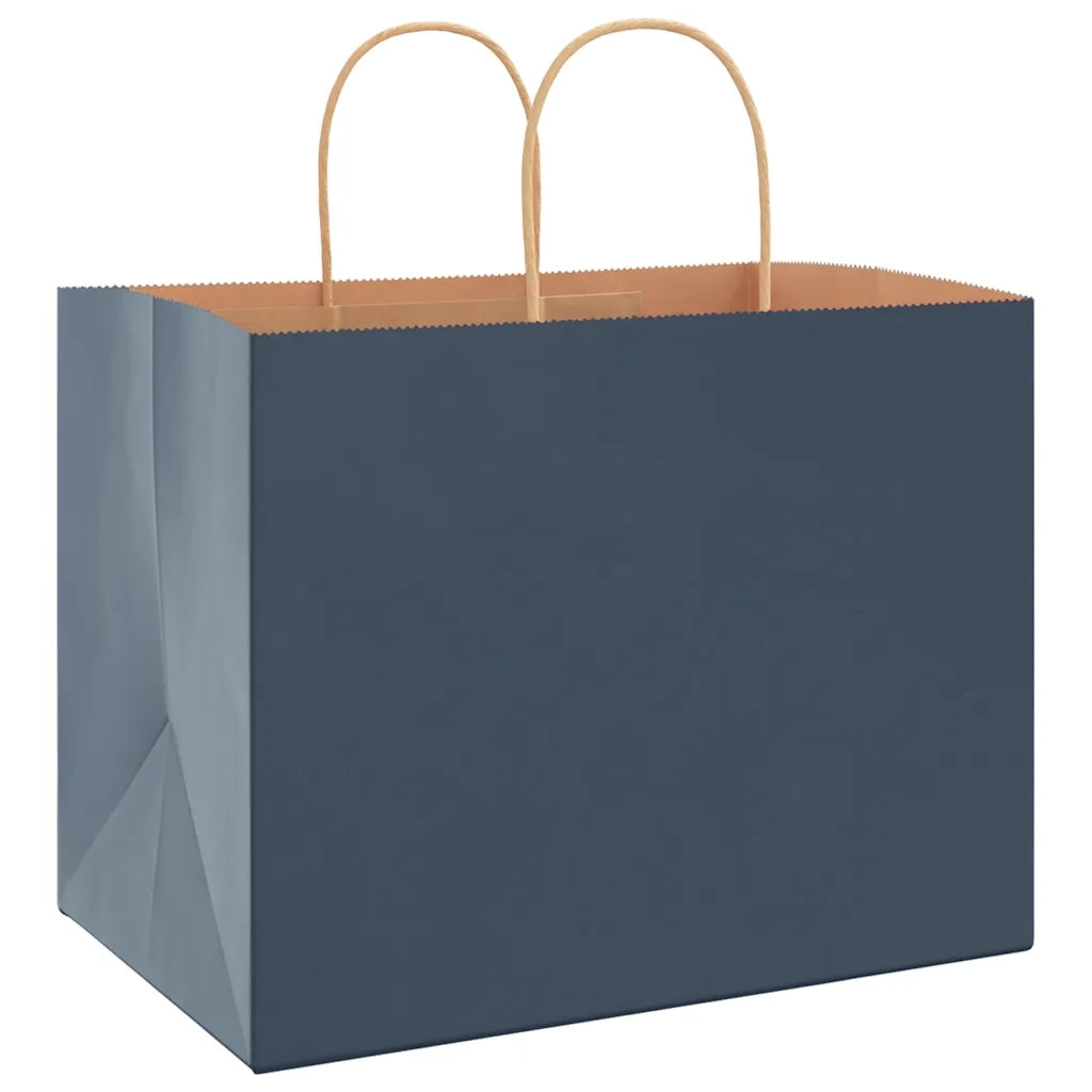 Sacchetti di Carta 250 pz con Manici Blu 32x22x24 cm 4101707