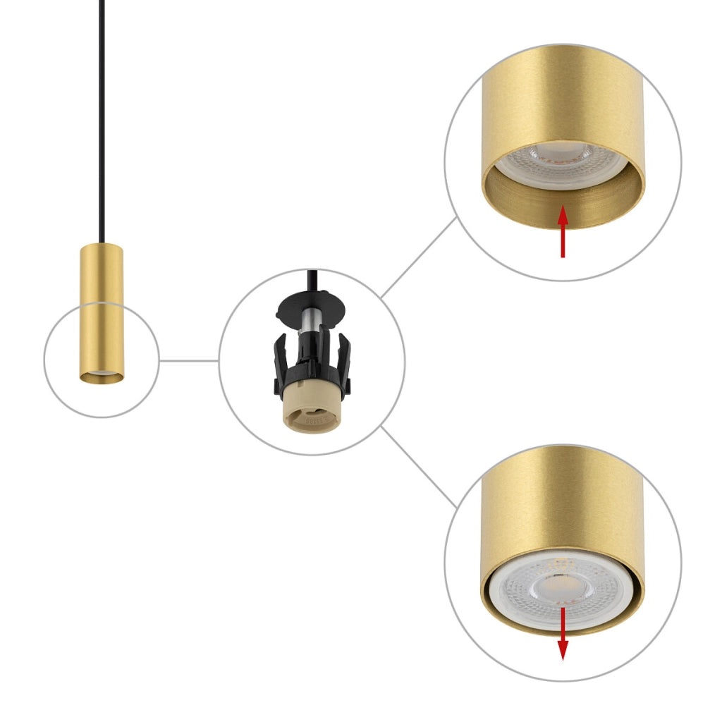 Lampada a sospensione Fourty S Nowodvorski ottone GU10 10766