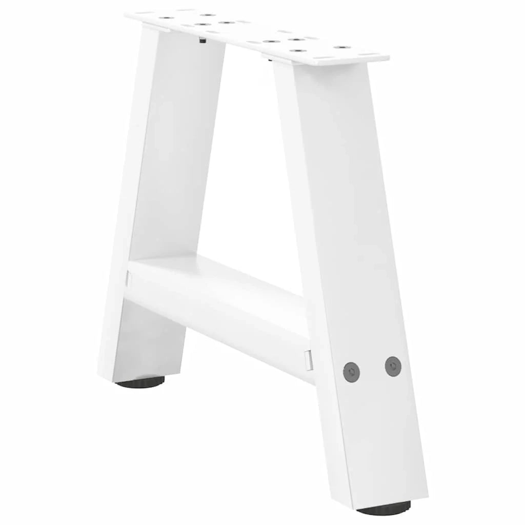 Set di 2 gambe per tavolino da caffè a forma di A dimensioni 40 x 30 cm supporti stabili design moderno acciaio bianco 02_0057093
