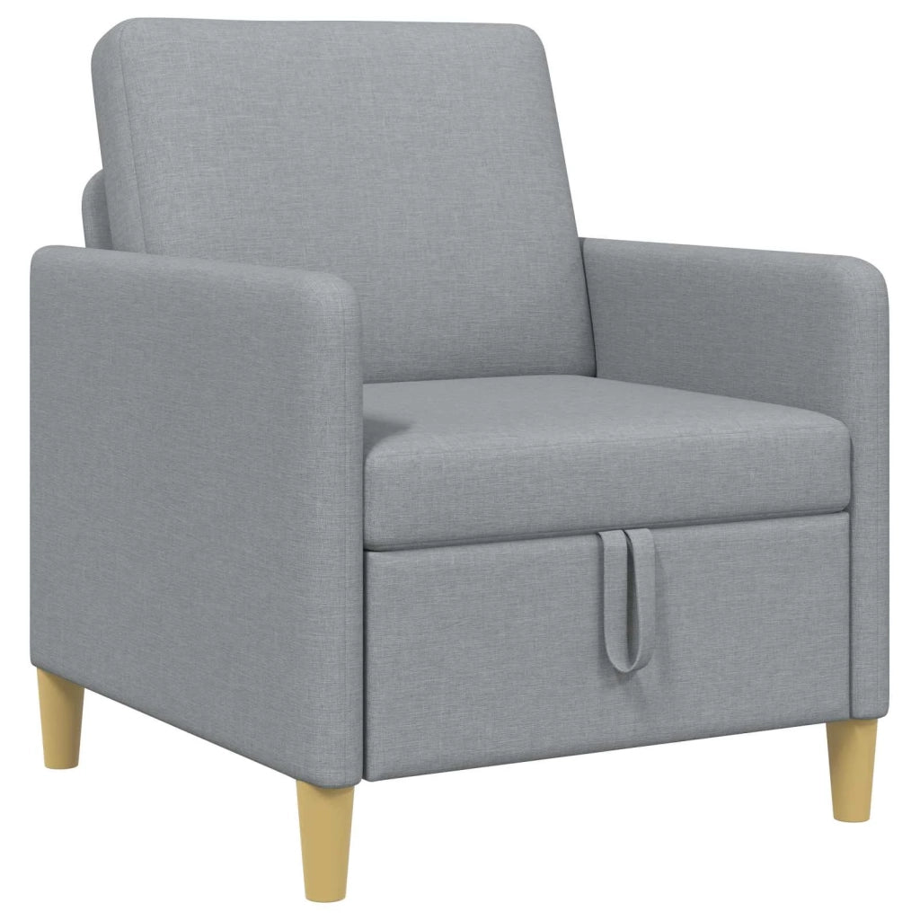 Divano con Storage Grigio Chiaro 72 x 78 x 87 cm Poliestere 42036863