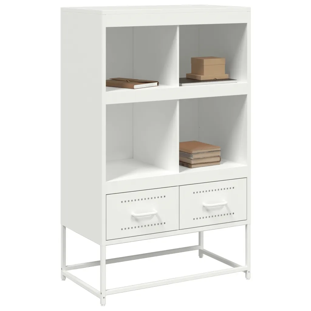 Credenza Bianca 68x39x111,5 cm Acciaio