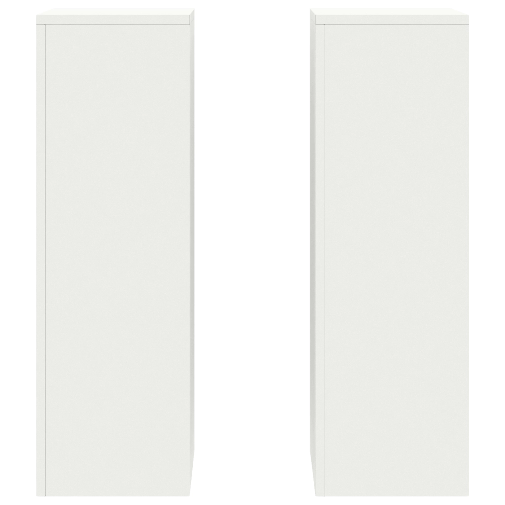 Supporti Piante da Esterno Pillar 2 pcs Bianco 24x24x75 cm Acciaio