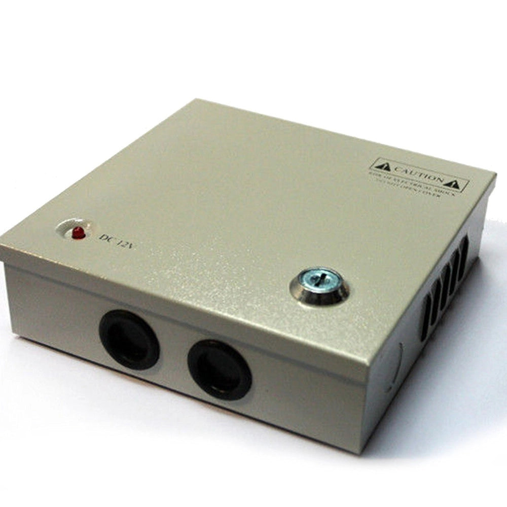 Trade Shop - Rack Box Alimentatore Stabilizzato 4 Uscite Canali Centralina Telecamera Dc Cctv -