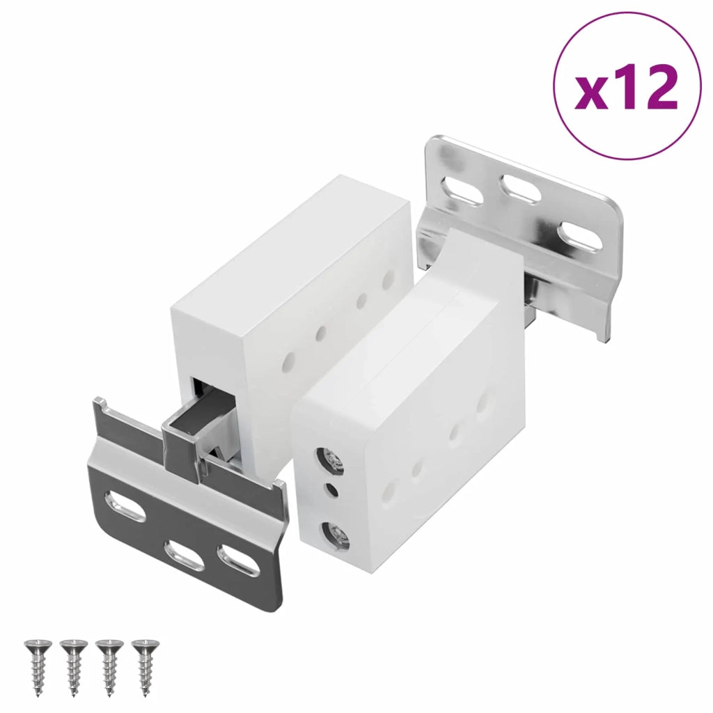 Supporto per Armadio Appeso 12 pz Bianco 70 x 48 x 19 mm CFW7540811