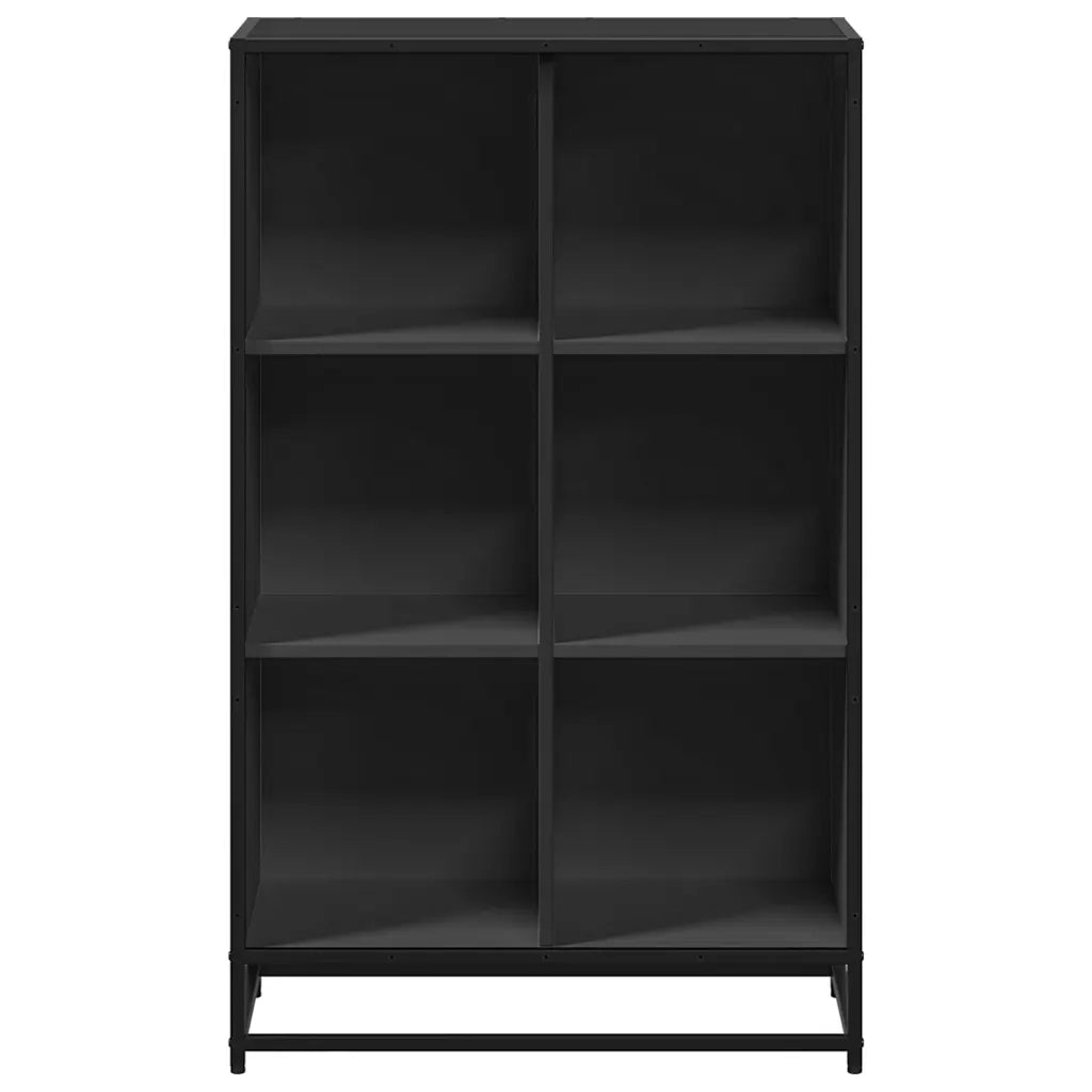 Libreria Nera 65,5x33x107,5 cm in Legno Multistrato 849159