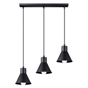 Lampadario MUSARO 3 luci nero E27 Pure Lume PU.0986