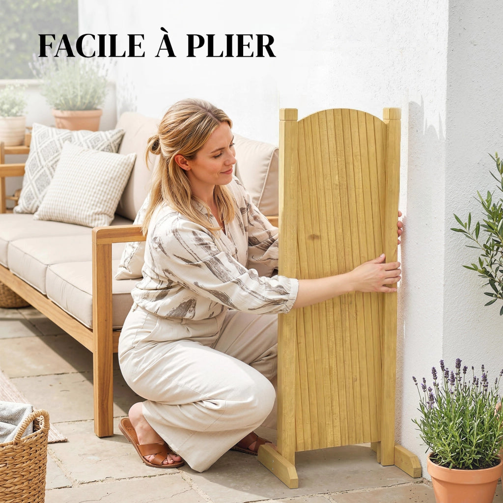 Barriera per Bambini in Legno Pino ¨C zephmum ¨C Naturale 180x30x90 cm