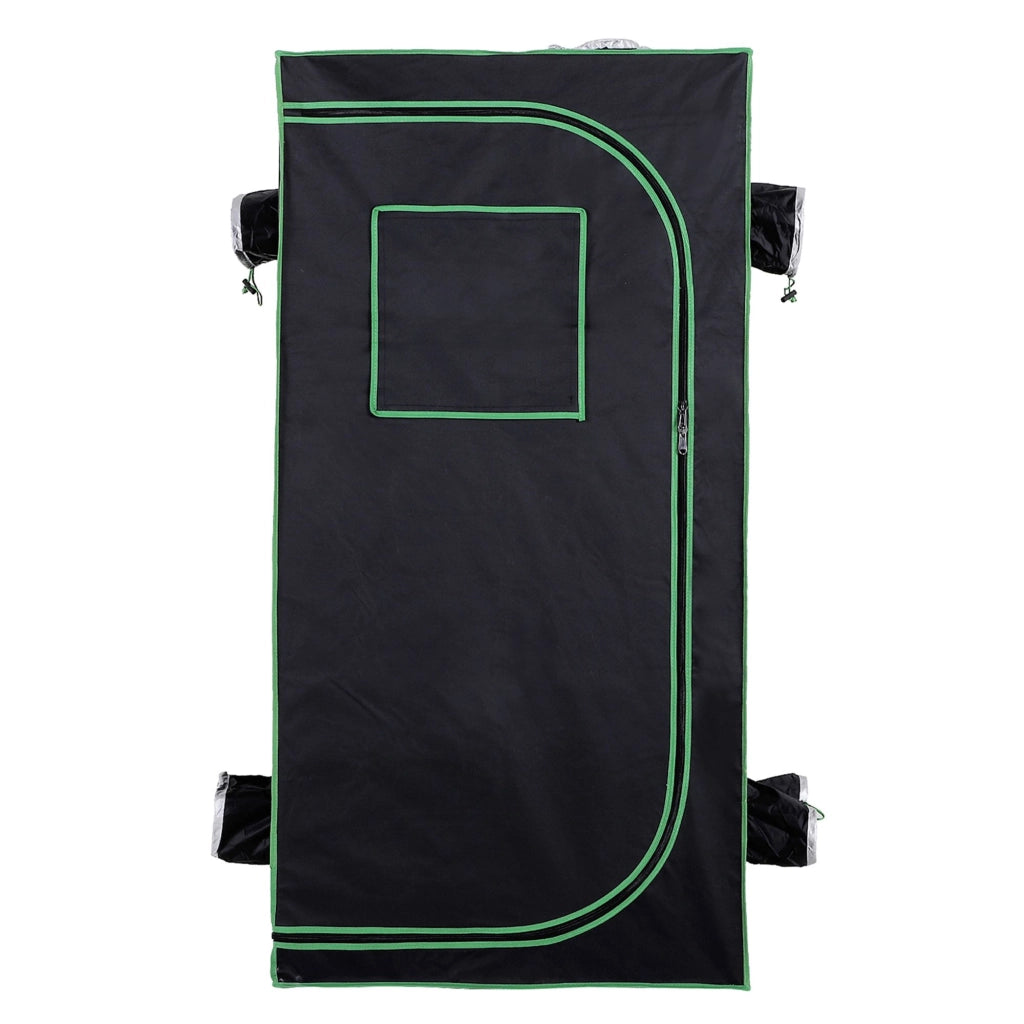 Tenda Idroponica 80x80x160 cm ¨C zephmum ¨C Nero Oxford 600D 5 Prese d'Aria Finestra