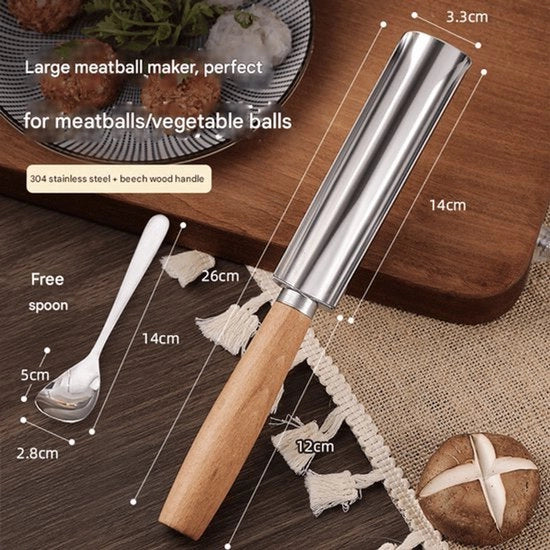 Grossa macchina per fare polpette di carne, forma per polpette di pesce/polpette di carne, utensile da cucina per frittura di polpette di carne, forma per polpette di gamberi per uso domestico