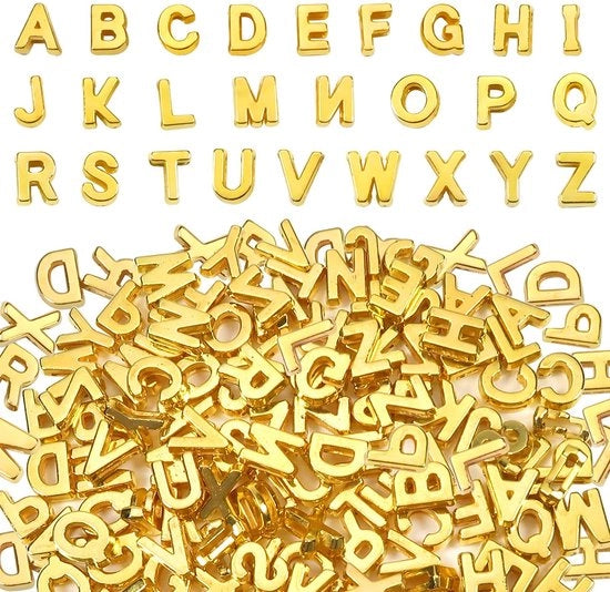 Lettere in Acrilico - 130 Stuks - 12,5mm - Grande O - Lettere per Sieraden DIY - Adatto per Manufatti - Alfabeto