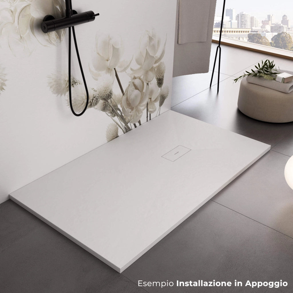 Piatto Doccia in Pietra 70x100 cm Bonussi Manila Bianco