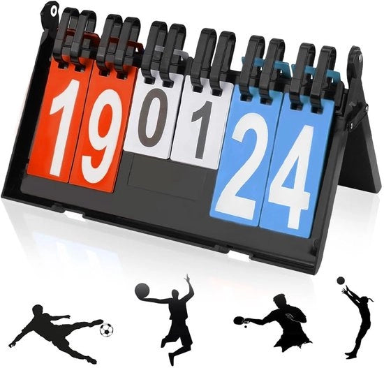 Tabellone da Parete 6 Digitale - Display Rotativo - Sport - Pallacanestro e Calcio - Adatto a diverse discipline sportive - Dotato di numeri ben evidenti