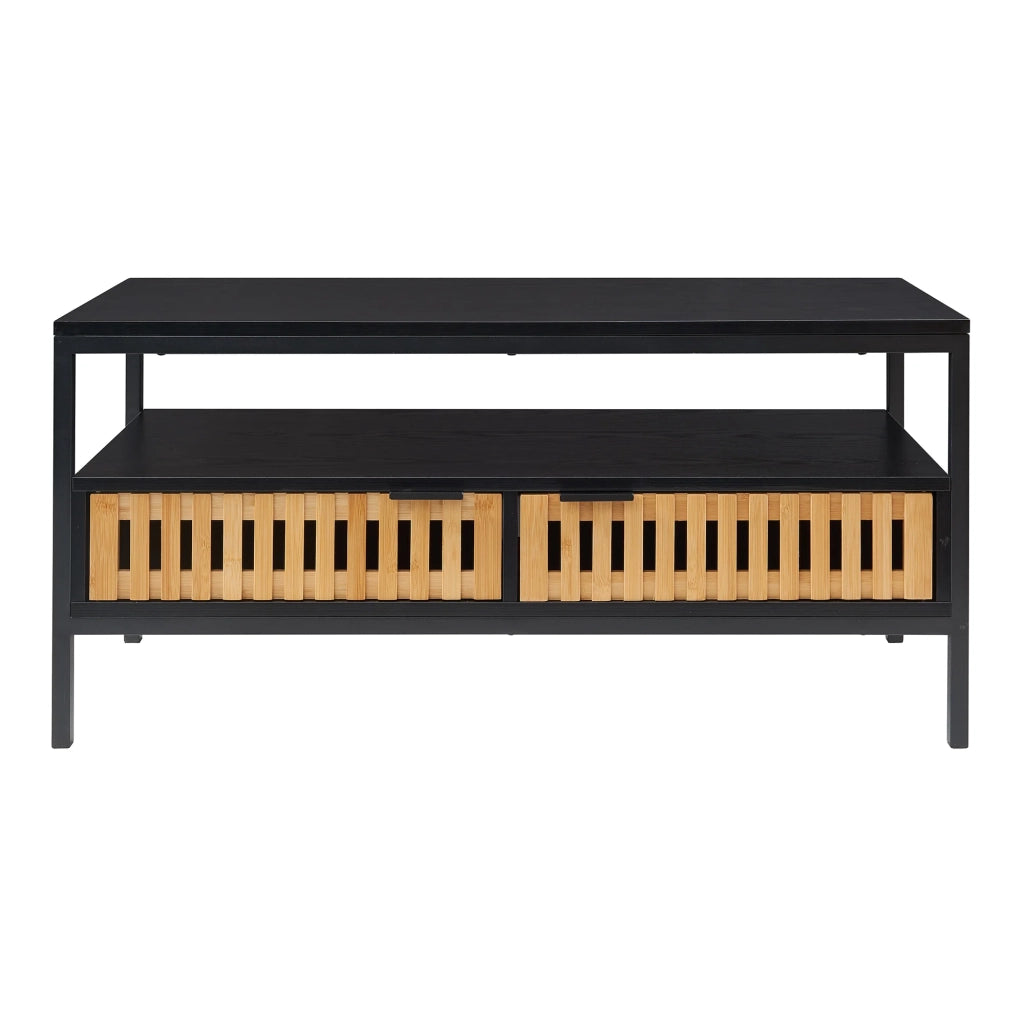 Tavolino da caffè consolle laterale 100 x 40 x 48 cm MDF nero 03_0010819