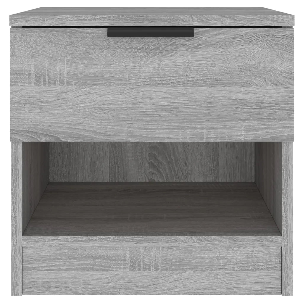 Comodini 2pz-Set di 2 Tavolino da notte Grigio Sonoma in Legno Multistrato