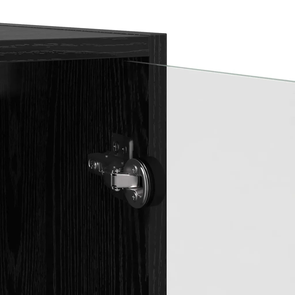 Armadietto a muro Rovere Nero 35 x 37 x 102 cm 882909