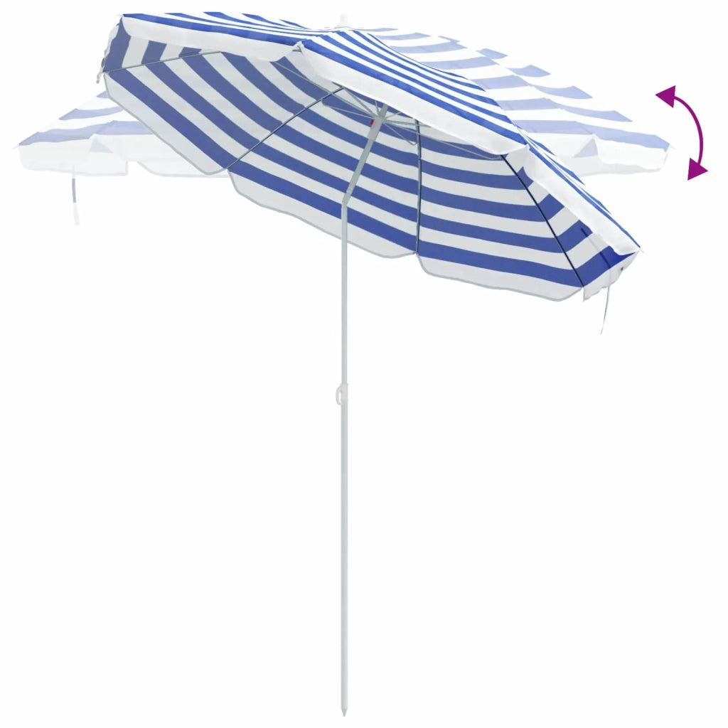 Ombrello da giardino-Ombrellone da spiaggia Poliestere 170T Blu e Bianco