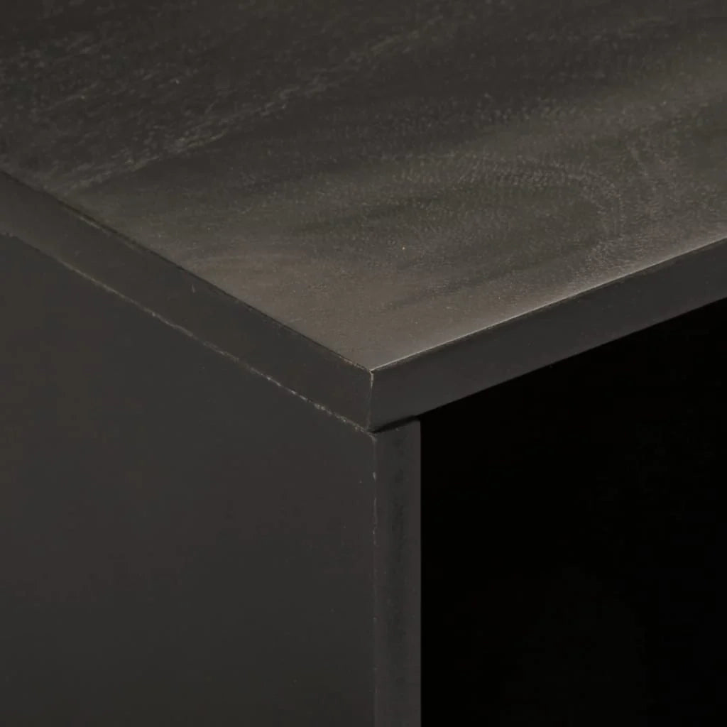 Mobile TV multimediale mensola TV credenza TV sala da pranzo soggiorno camera da letto 80 x 31 x 46 cm legno massello di mango nero 02_0026232