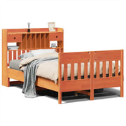 Letto matrimoniale | Letto per adulti | Letto senza Materasso Marrone Cera 135x190 cm in Legno di Pino