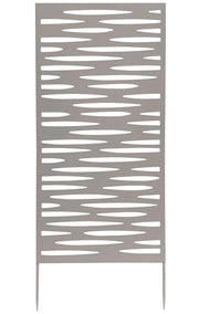 Set 4 Pezzi Pannello Decorativo Frangivista Verdemax Ornamentale o Divisorio 50x100 cm con Punte di Fissaggio in Metallo