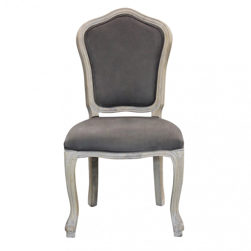 Set di 2 SEDIE CHARLENE IN VELLUTO TAUPE