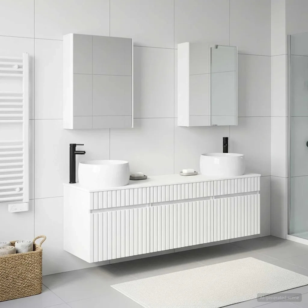 Set di Armadi da Bagno 5 pcs Bianco 53 x 15,5 x 70 cm 3406647