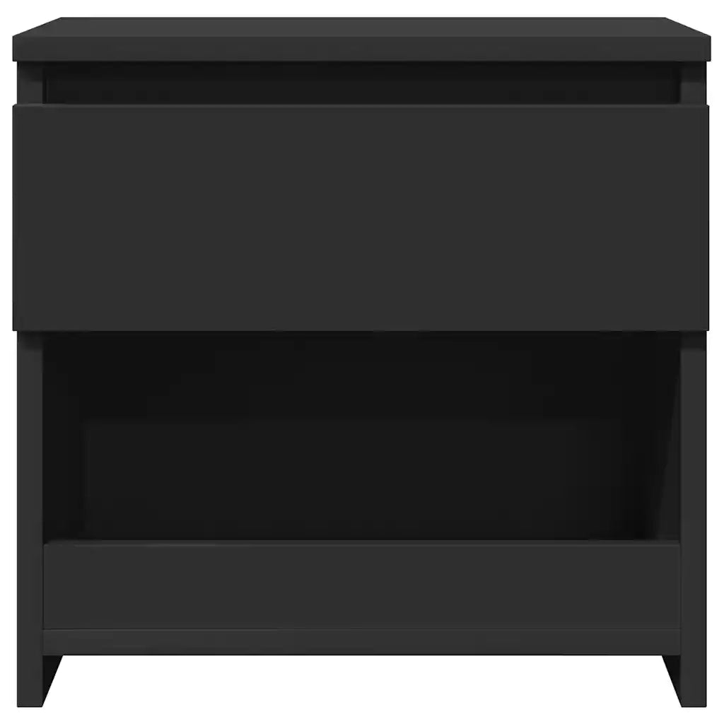 Comodino Nero 40x30x39 cm in Truciolato cod mxl 31245