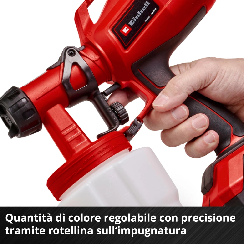 Pistola Verniciatura Batteria Tcsy 18 a 60 Einhell Xchange Solo Corpo