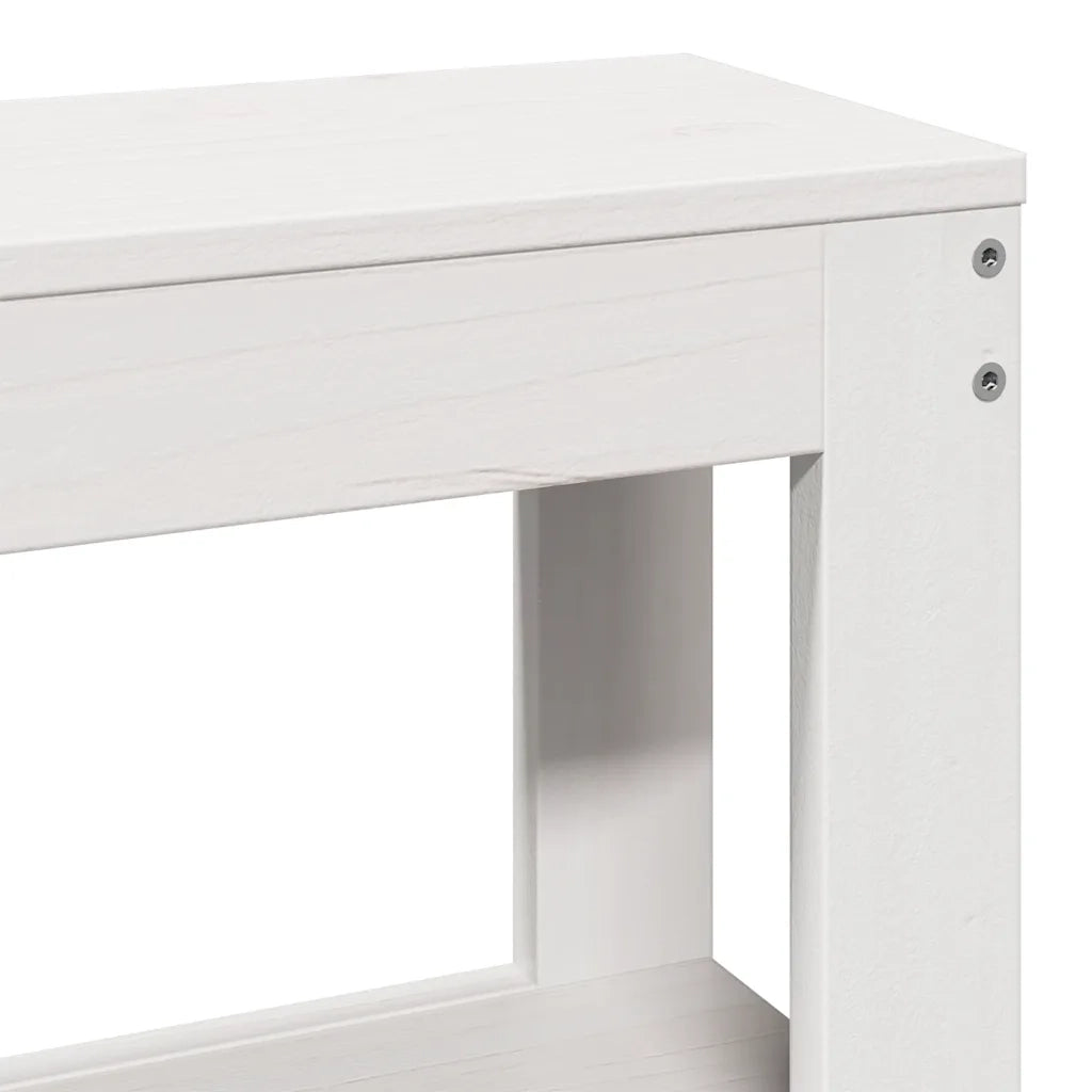 Giroletto con Testiera senza Materasso-Struttura Letto Bianco 200x200 cm 741499