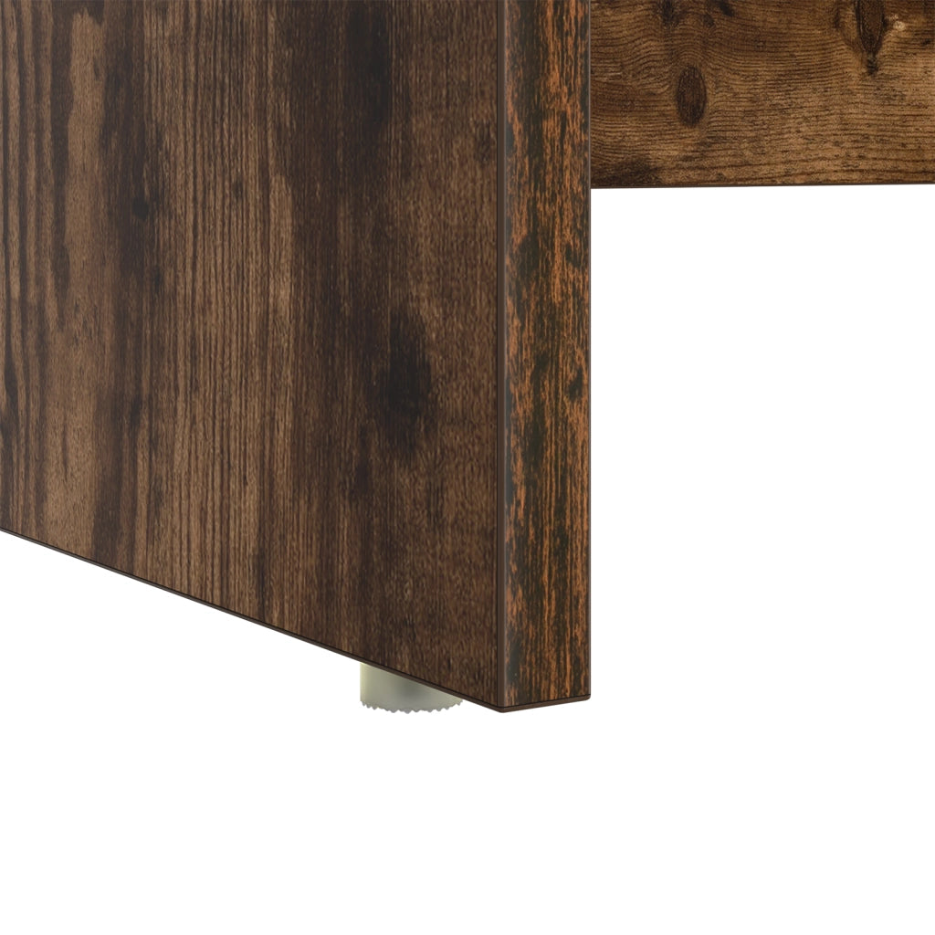 Scrivania con storage Rovere affumicato 120.5x44x88.5 cm Legno ingegnerizzato