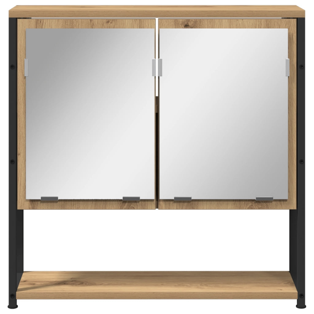 Set di mobili da bagno 3 pezzi in legno ingegnerizzato rovere Artisan