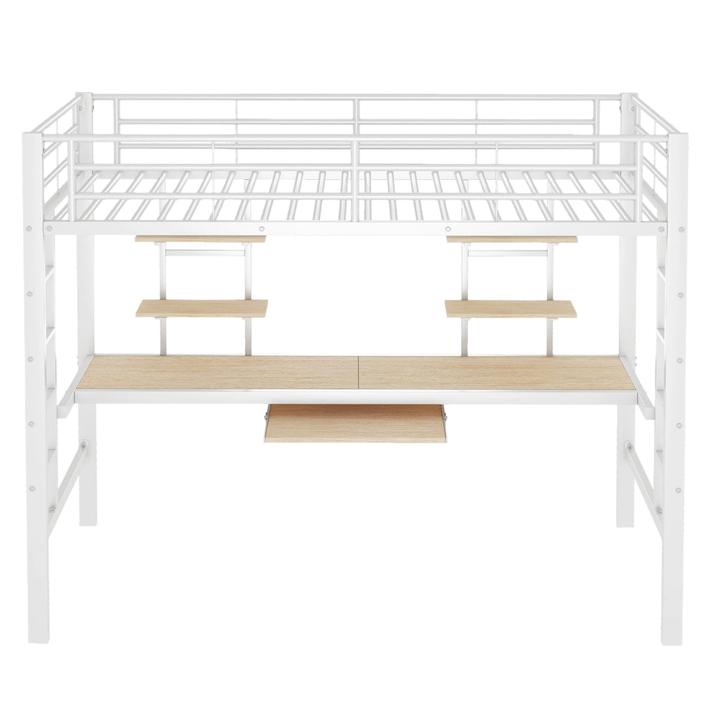 letto a castello metallo bianco 95 x 204 cm