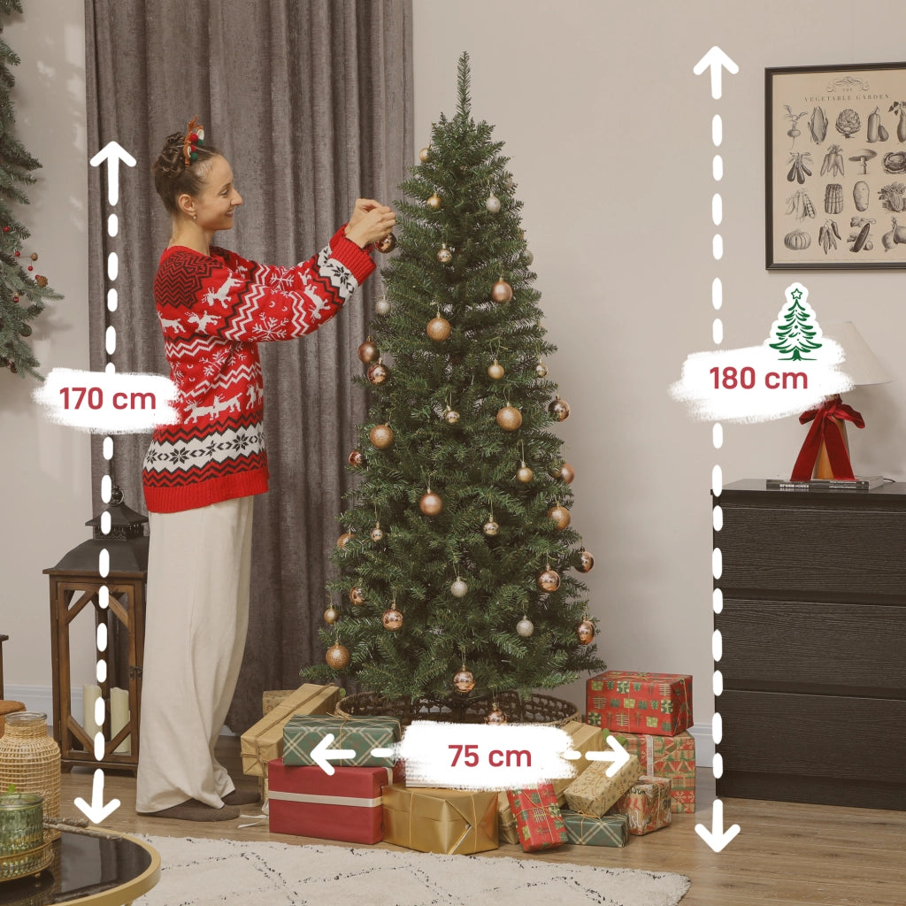 Albero di Natale Artificiale 180 cm ¨C Xylo ¨C 250 Luci LED, 899 Rami, Base Pieghevole, Verde