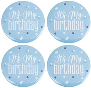 Decorazioni per il compleanno 4 pezzi - Etichette "È il mio compleanno" in bianco e rosa
