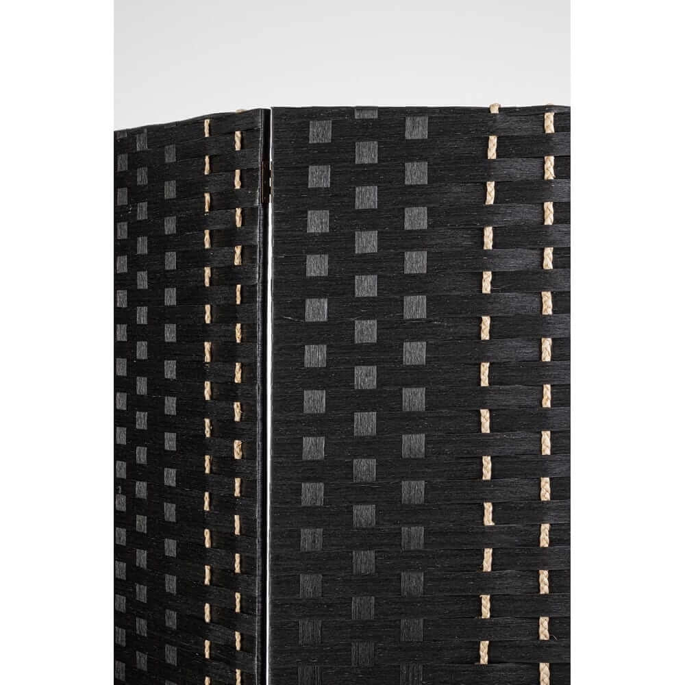 Paravento 3 Ante in Carta Paglia e Legno Intrecciato - JULIA