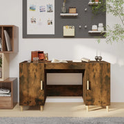 Scrivania Rovere Fumo 140x50x75 cm in Legno Multistrato cod mxl 69812