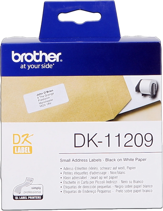 Brother DK-11209 nastro per etichettatrice Nero su bianco