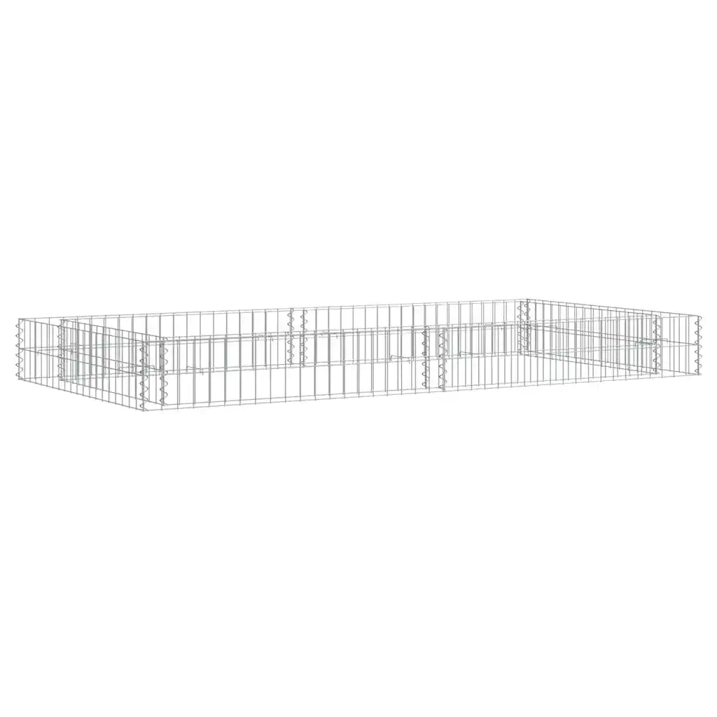 Gabbione Letto Rialzato in Acciaio Zincato 200x100x20 cm cod mxl 47525