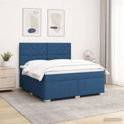 Letto box spring con materasso Blu 140 x 200 cm Tessuto 3454900