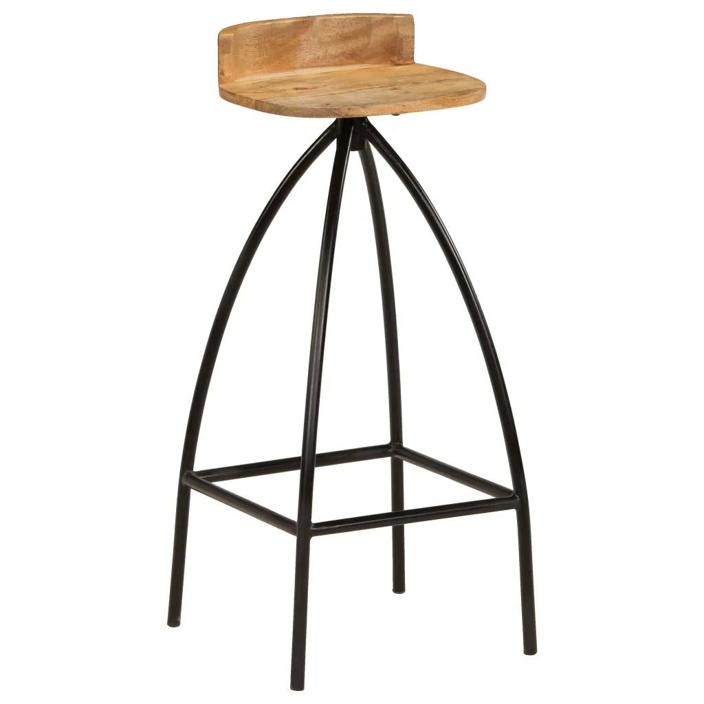 Sgabelli da Bar 2 pz in Legno Massello di Mango cod mxl 77617