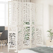 Divisorio Ambienti | Divider per stanze | Paravento 5Pannelli Bianco Legno Massello di Paulownia