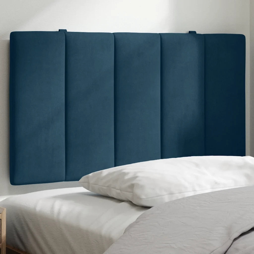 Cuscino Testiera Hanko Blu 80 cm in Velluto CFW4731337