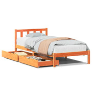 Letto singolo | Letto per adulti | Letto senza Materasso Marrone Cera 100x200 cm in Legno di Pino