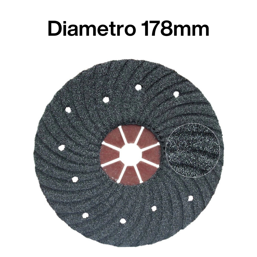 Disco monofaccia carburo di silicio diametro 178mm grana 16gr. levigatura